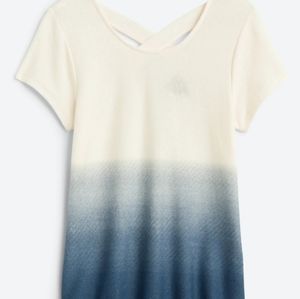 Cross back knit tee
